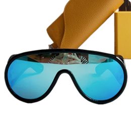 2023 Lunettes de soleil monobloc individuelles UV400 Lentille miroir Rovo pour femmes hommes UV400 145MM option multicolore ROVO lunettes miroir fullset design case