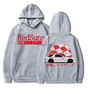 2023 Eerste D Drift Akagi Redsuns Japanse animatie AE86 Heren Fashion Leisure Hoodie Street Sweatshirt JDM Auto Culture HKD230725