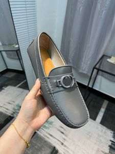 Luxe kledingschoenen Designer Mule Loafers Leer mannen Flats Prince Town Cowhide Black Casual Shoes Round Head Classic Sliding Loafers