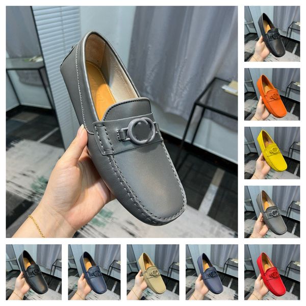 2023 Interlocking G Chaussures Habillées Mules mocassins en cuir Hommes Femmes Taille Plate Princetown Authentique Cuir de Vachette noir Chaussure Décontractée Bout Rond Classique Diapositives Mocassins taille 38-45