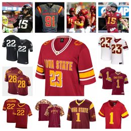 2023 Iowa State Cyclones Football Jersey 0 Zachary Lovett 87 Easton Dean 54 Jarrod Hufford 13 Jaylin Noel 74 Hayden Pauls 66 Tyler Miller 16 Norris Davis Jr.