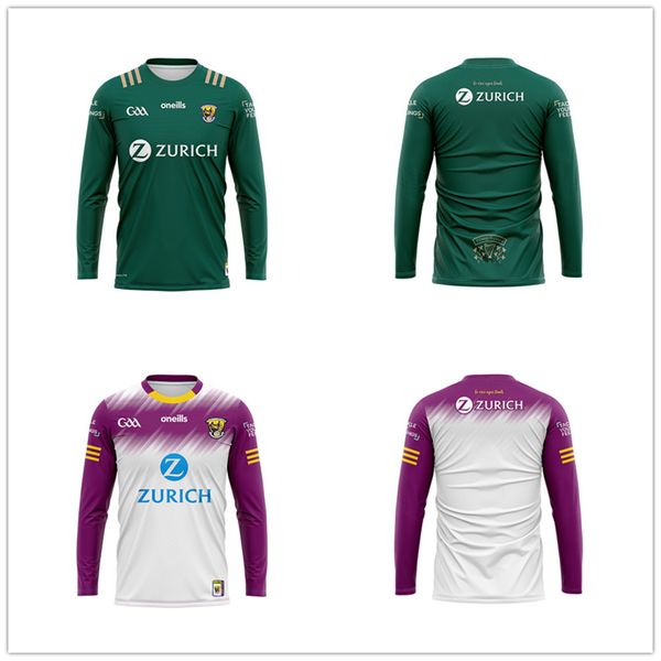 2023 Irlanda GAA Wexford 3 rayas Home Away Rugby Camisas para hombre Manga larga Ropa deportiva Sudaderas al aire libre