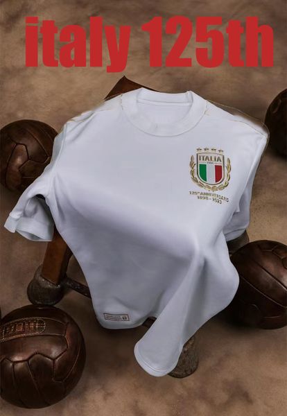 2023 Italie 125 ans maillots de football Italia 23 24 Maglie da Calcio Verratti Chiesa Gnonto Chemise de football LORENZO PINAMONTI POLITANO 125e