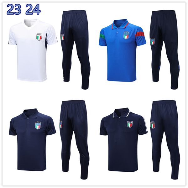 2023 Italia Mangas cortas Pantalones largos Chándal de fútbol Camisetas Camisetas de fútbol Traje de entrenamiento 22 23 Italia Chandal Futbol Survetement Sudadera Conjunto