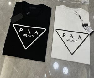 2023 Italië Zomer Heren Designer T-shirt Casual Milan Man Womens Tees Met Letters Print Korte Mouwen Top Verkoop Luxe Mannen Hip Hop Kleding Puur Katoen T-shirt S 4XLcode