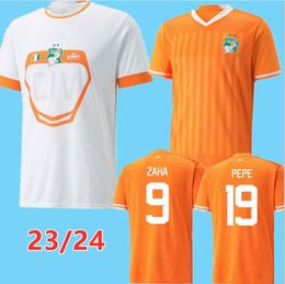 2023 Côte d'Ivoire Soccer Jerseys Équipe nationale de football KESSIE ZAHA 23 24 Côte d'Ivoire Chemises de football CORNET DROGBA Hommes Uniformes Enfants Kits Chaussettes Ensembles complets 9899