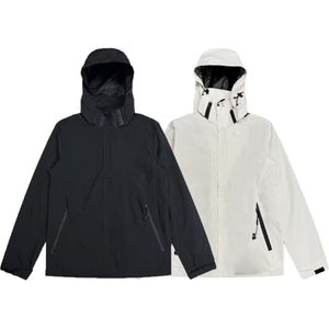 2023 chaquetas para hombres Primavera y otoño Chaqueta informal para hombres con chaqueta cortavientos 3M Parche reflectante Negro Blanco Parejas Chaqueta impermeable al aire libre con capucha