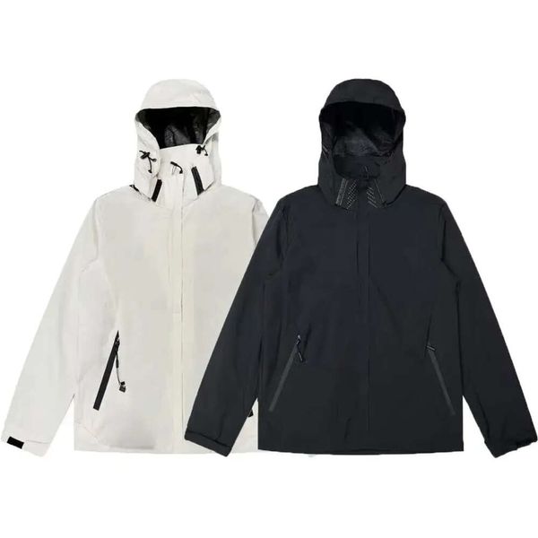 2023 Vestes pour hommes Printemps et automne Veste décontractée pour hommes avec veste coupe-vent Patch réfléchissant 3M Noir Blanc Couples imperméable Ou 477