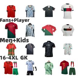 24 25 Portuguesa portugal voetbalshirt RUBEN RONALDO Portugieser EURO JOAO FELIX CANCELO Portugees voetbalshirt Heren Kinderen B. FERNANDES Wereldbekerteam BERNARDO 4XL