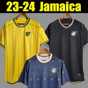 2023 Jamaica voetbalshirts thuis blauw 23 24 training uit zwarte voetbalshirts