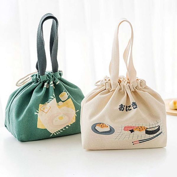 Boîte à déjeuner isotherme à motif de Style japonais, sac à déjeuner en toile isolé Portable, sacs à déjeuner de pique-nique pour femmes et enfants, 2023