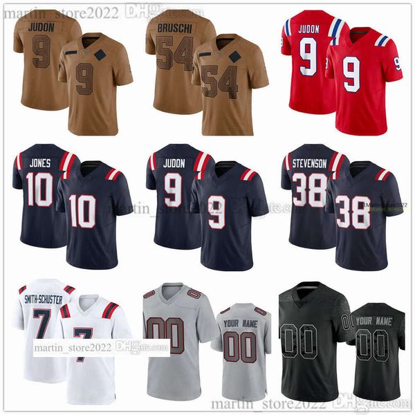 Maillot 2023 12 Tom Brady 56 Andre Tippett 73 John Hannah 11 Drew Bledsoe 38 Rhamondre Stevenson 99 Keion White 5 Jabrill Peppers 36 Kevin Harris 50 Raekwon McMillan