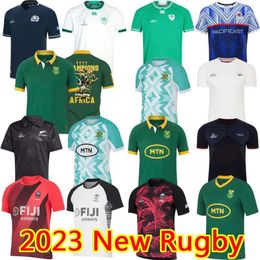 2023 Jerseys South Englands African Irlande Black Samoas Rugby Scotland Fidji 23 24 Mondes Rugby Home Away Mens Rugby Shirt Jersey