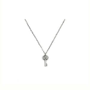 2023 Sieraden Nieuwe Sterling Silver Double Interlocking Niche Personality Senior Key Lovers Necklace Valentijnsdag Gift