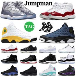 2023 Jumpman 11 11s Chaussures de basket-ball pour hommes 13 13s Hommes Femmes Baskets Cherry Cool Grey Bred Brave Blue Hyper Royal Court Purple Chicago Womens JORDON JORDAB