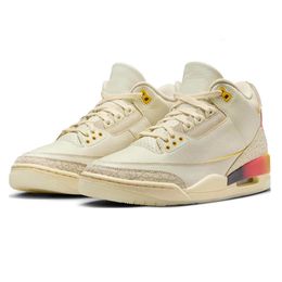 Jumpman 3 Chaussures de basket-ball pour hommes 3s Palomino Ciment blanc Medellin Sunset Fire Red Lucky Green Court Purple Pust Pink Hommes Femmes Baskets Taille 5.5-13