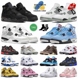 JUMPMAN 4S 2023 J4S OG JUMPMAN 4 Blackcat basketbalschoenen Heren Dames Retro 4S Seafoam Designer Sneakers Militaire zwarte kat Midnight Navy University Blue Red