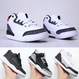 2023 Jumpman Kids 3 Basketbalschoenen Designer Sneakers Jongens Meisjes Banned 3s Athletic Game Royal Obsidian Chicago Red Bred Melody Outdoor 28-35