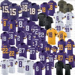 33 Aaron Jones 15 Dobbs Bud Grant Patch Classic Football Jersey Addison Justin Jefferson TJ Hockenson Dalvin Cook Adrian Peterson Moss Moss Moss Blackmon