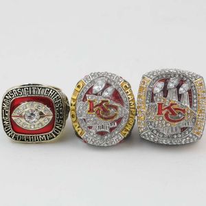 Ensemble de bagues de champion du Super Bowl du Kansas Chief 2023, 3 pièces, 1969 2019 2023