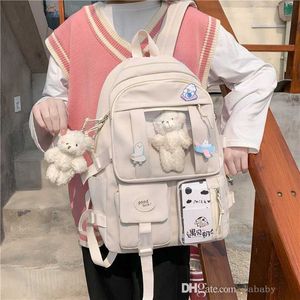 2023 Kawaii Kids Backpack Leuke schoolstudent Girls schooltassen voor tienermeisjes multi -zakken rugzakken vrouwen