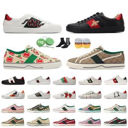 Designer Ace Sneakers chaussures Embroidered Bee Stars Snake Tiger Tennis 1977 Off The Grid Canvas Green Red Web White Leather Screener Low Top Trainers