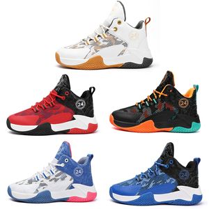 2023 zapatos de baloncesto para niños niño niña transpirable blanco azul negro naranja rojo dorado hombres entrenadores deportes al aire libre color5