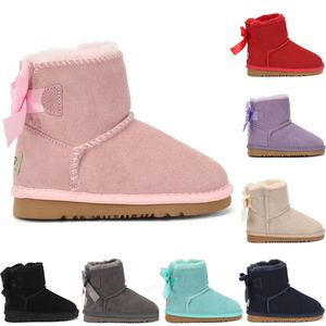 2023 kinderlaarzen Tasman Slippers Australië Ultra Mini Platform Boot voor meisjes Tazz Slip-on snowboots kind Wol australie Comfort Winter designer schoenen dames Laarzen