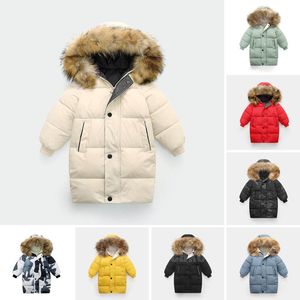 2023 Enfants Designer Down Manteau Veste d'hiver Garçon Fille Bébé Vêtements de dessus Vestes avec badge Épais Chaud Manteaux Manteaux Enfants Parkas Mode Classic Parkas 100-170