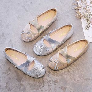 2023, zapatos planos de princesa para niños, zapatos planos informales de cristal para niños con cabeza redonda para niñas pequeñas