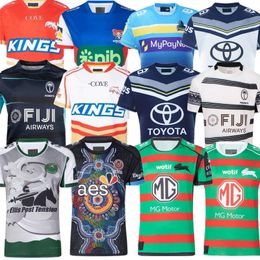 2023 Knights Fijian Drua Rugby Soccer Jersey Gold Coast Titans South Sydney Rabbitohs Hogar lejos Heritage Dolphins Fiji North Queensland Camisetas indígenas Tamaño S-5XL