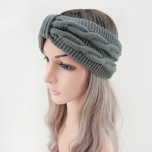 2023 Gebreide kasjmier kruisknoophoofdband voor vrouwen herfst winter elastische haarbanden warme breihokhoofdtoegang haaraccessoires