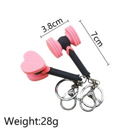 2023 Coréen Stars Love Love Hammer Keychain Cut Rescue Stick Stick Key Anneau pour hommes Femmes Car Pendre Toy Jewelry Fan's Gift's Gift