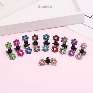 2023 Koreaanse versie Childrens and Dames Riinestone Hair Accessoires Fashionable Mini Grab Clip Clip Blossom Crystal Clip Design Hair Clip