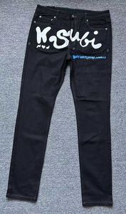 2023 Kusbi Jeans Hommes Designers Pantalons Ksb Hommes Printemps / Été Lavé Usé Avec Trous Slim Fit Stretch 30-4085Zf