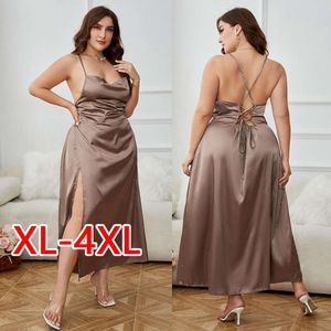 2023 Robe de nuit longue pour dames, grande taille, Pampas pour graisse, 378050