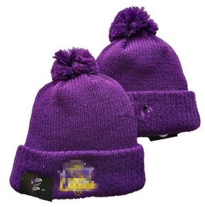 2023 LAKERS Beanie Baseball North American Team Side Patch Winter Wool Sport Knit Hat Skull Caps Mutsen