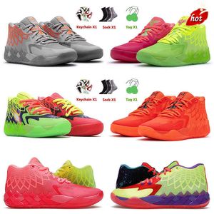 2023 LaMelo 1 Ball 1s MB.01 Chaussures de basket-ball pour hommes Queen City Galaxy All Blue Buzz Rock Ridge Red Beige Black Blast pour hommes Baskets authentiques