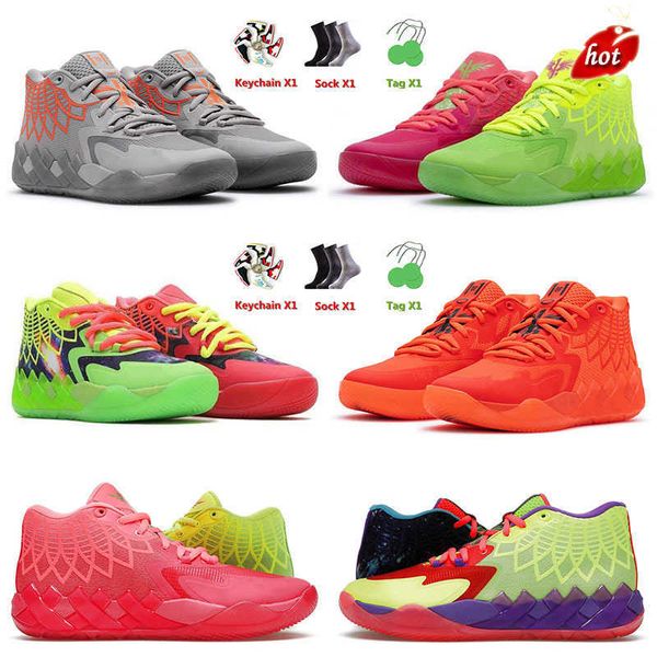 2023 LaMelo 1 Ball 1s MB.01 Zapatillas de baloncesto para hombre Queen City Galaxy All Blue Buzz Rock Ridge Red Beige Black Blast para hombre Zapatillas de deporte auténticas