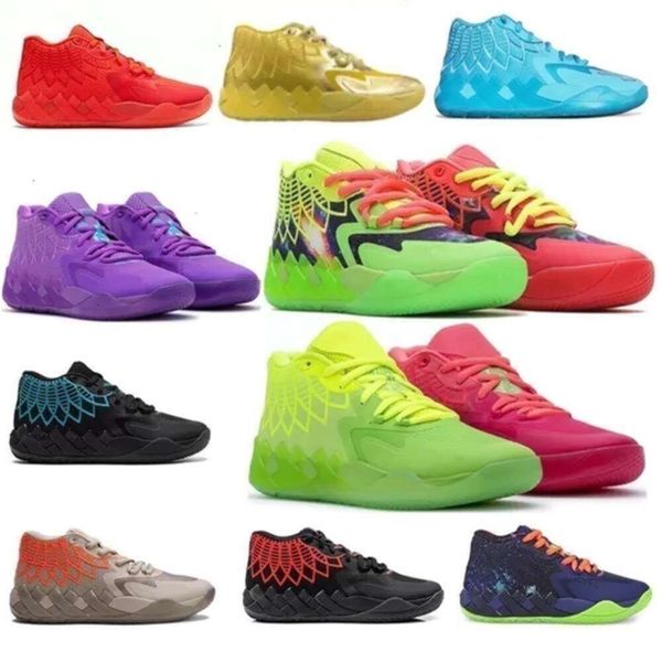 2023 Lamelo Ball MB 01 Chaussures de basket-ball Rouge Vert et Galaxy Violet Bleu Gris Queen City Melo Chaussure de sport Trainner Baskets Jaune Top Quailty