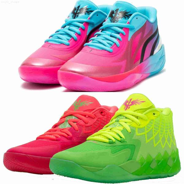 2023 LaMelo Ball MB1 MB02 LO IMBALANCE rose femmes hommes chaussures de basket-ball enfants à vendre Rick Morty école primaire chaussure de sport formateur baskets US4.5-US12 MB01