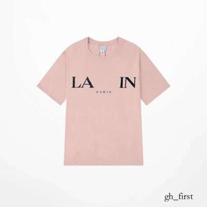 2023 Lanvin Camiseta para hombre Diseñador Carta clásica en el pecho Impreso para hombre y para mujer Top Verano Transpirable Alto Lanvins Moda Camiseta 505
