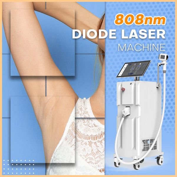2023 Dernière machine d'épilation au laser à diode d'épilation 808 Système de refroidissement en titane 808nm 1064nm 755nm Dispositif de rajeunissement de la peau
