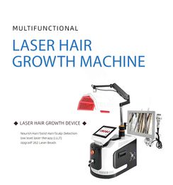 2023 Lastest Hair Growth Máquina láser de diodo multifuncional Tratamiento para la pérdida de cabello 650nm Dispositivo para el crecimiento del cabello Anti-depilación analizador de cabello Equipo de belleza