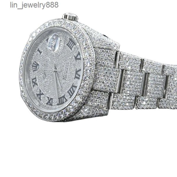 VVS Moissanite – montre d'affaires cloutée en diamant 30 carats, automatique, unisexe, Hip Hop, au meilleur prix, dernière collection 2023