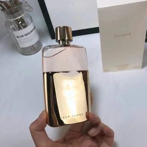 2023 Dernière design Cologne Femmes Perfume Men 100ml G-Uilty Gold Black Bottle Version la plus élevée Spolt Spolt Classic Style longue durée
