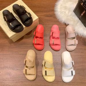 2023 Nieuwste hybride rubberglaasjes Designer Sandalen Slippers Zwart Rood Sand Rose Coral Luxury Slippers Zomerplatform Dames Sandalen Sleakers Lichtgewicht