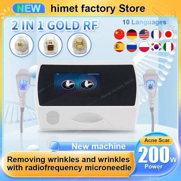 2023 Dernière aiguille Microneedle Face Lift 2 IN1 RF Microneedle Needle THERMAL Beauty Machine Équipement facial Liftting Vergetures Acné Rides Removal