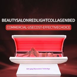 Top vente Spa infrarouge LED thérapie de lit de lumière blanchissant la perte de poids lumière rouge lit de bronzage thérapie de collagène solarium bronzage LED lit