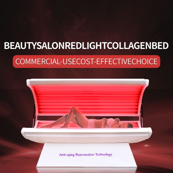 Top vente Spa infrarouge LED thérapie de lit de lumière blanchissant la perte de poids lumière rouge lit de bronzage thérapie de collagène solarium bronzage LED lit